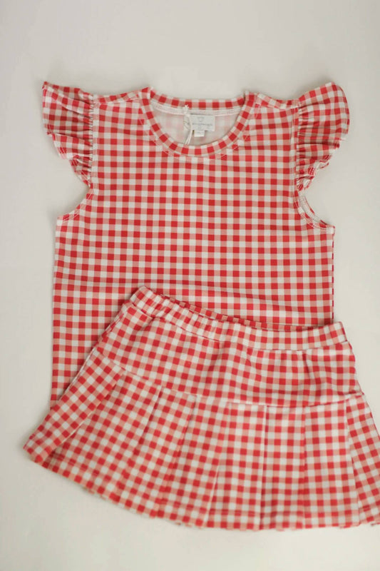 Gingham Tennis Set