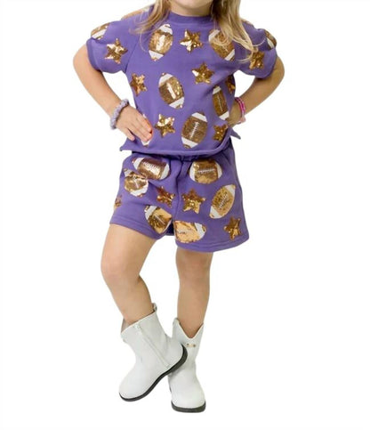 Girls Football Tee And Short Set