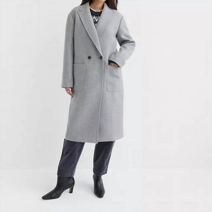 Heathered Patch Pocket Winter Coat