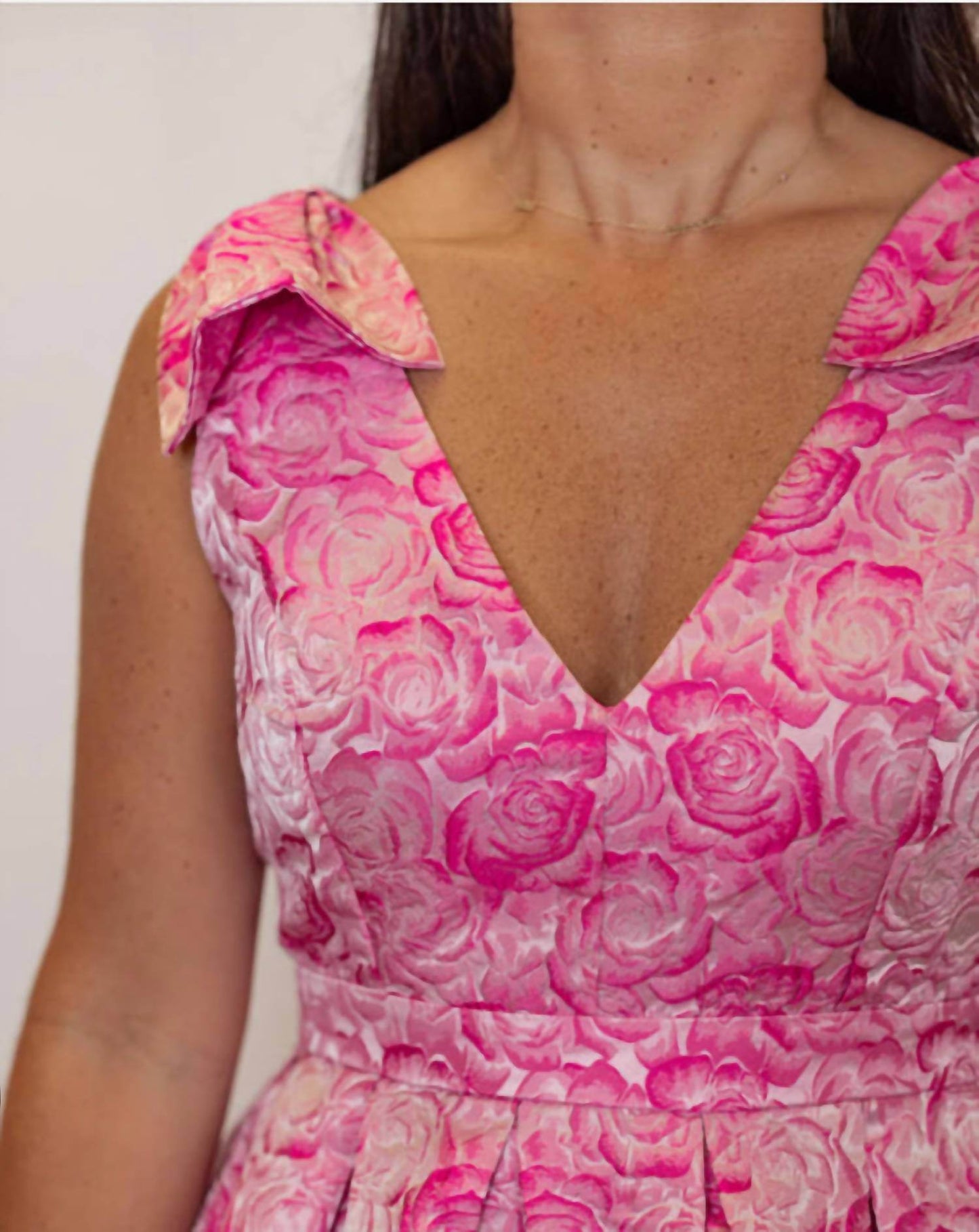 The Blue Collection - Women's Rosette Jacquard Tea Length Gown - Rack Hunt