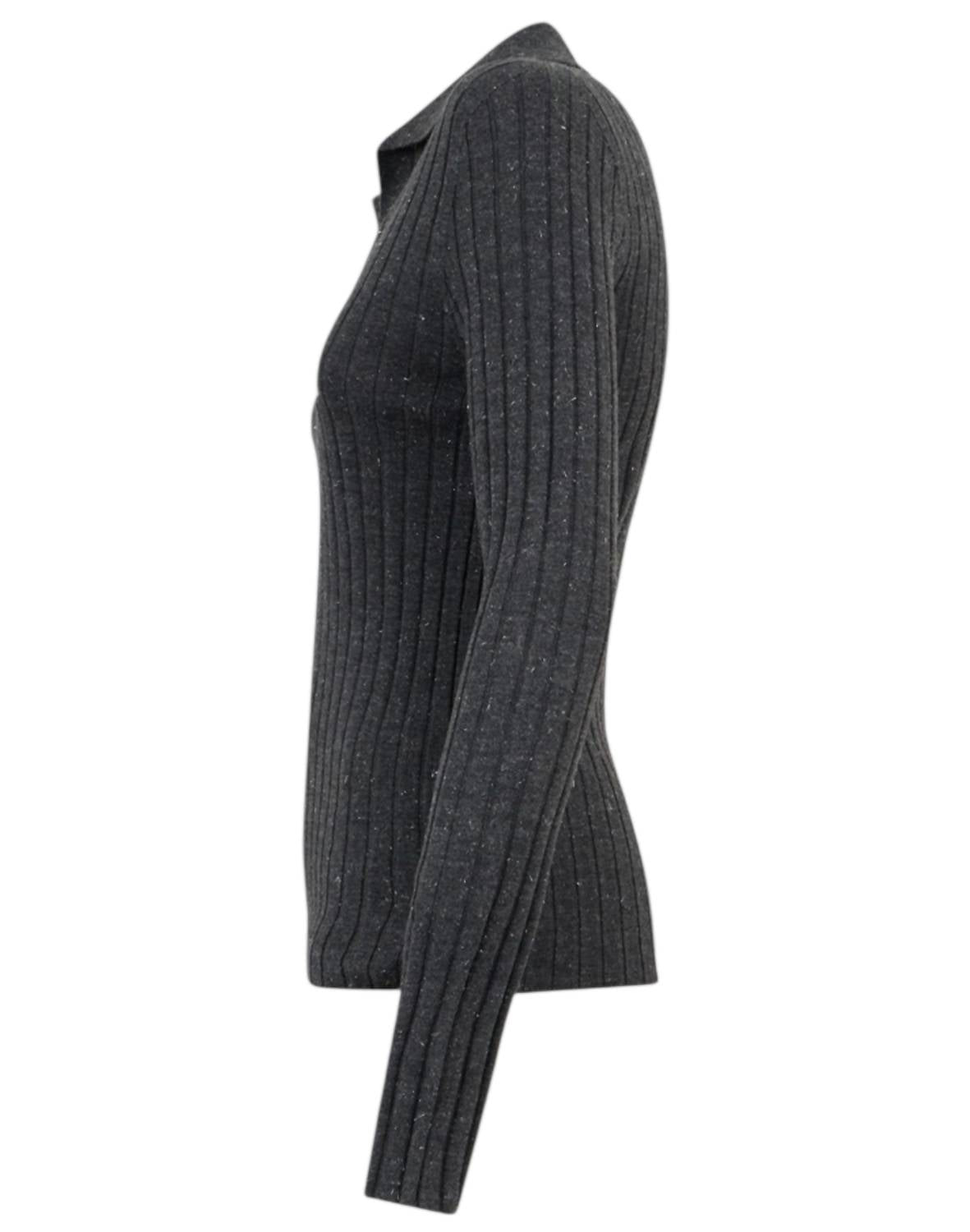 Women's Polo Style Neck Sweater