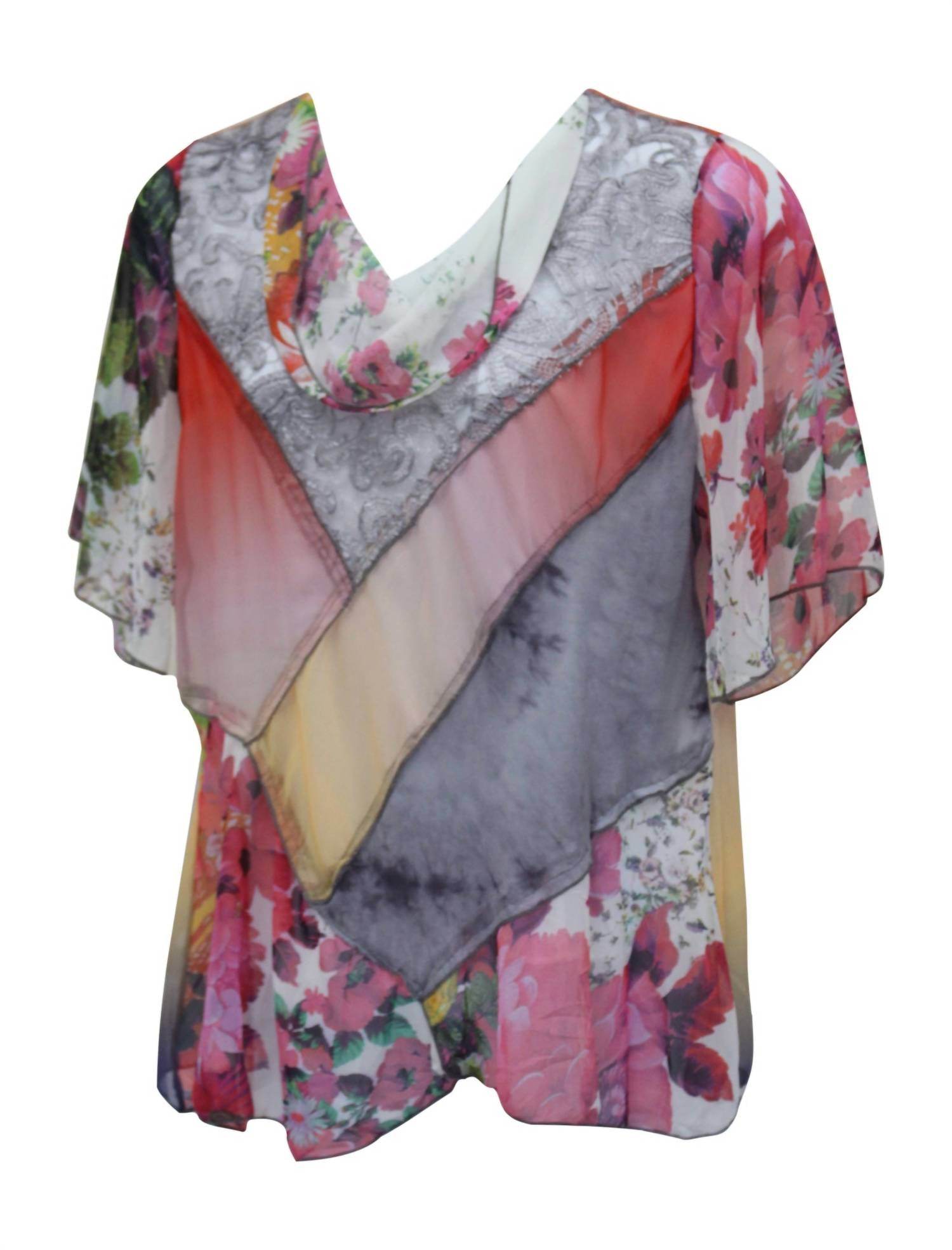 LV Collection - Floral Cowl Neck Top - Rack Hunt -