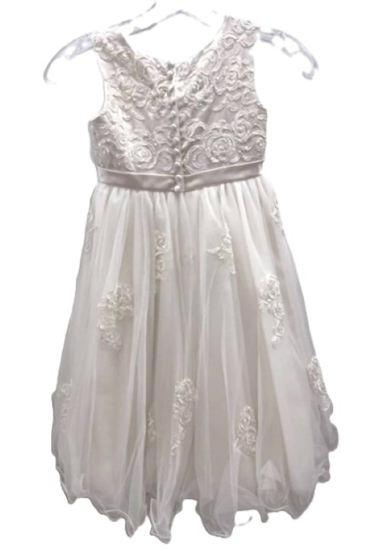Girls Gardenia Embroidered Lace Dress