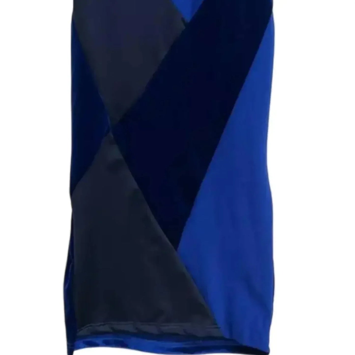 Let's go Uptown - Women's Zendaya Color Block Velvet Contrast Elegant Midi Dress - Rack Hunt