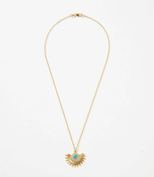 Women's Opal Sunburst Necklace