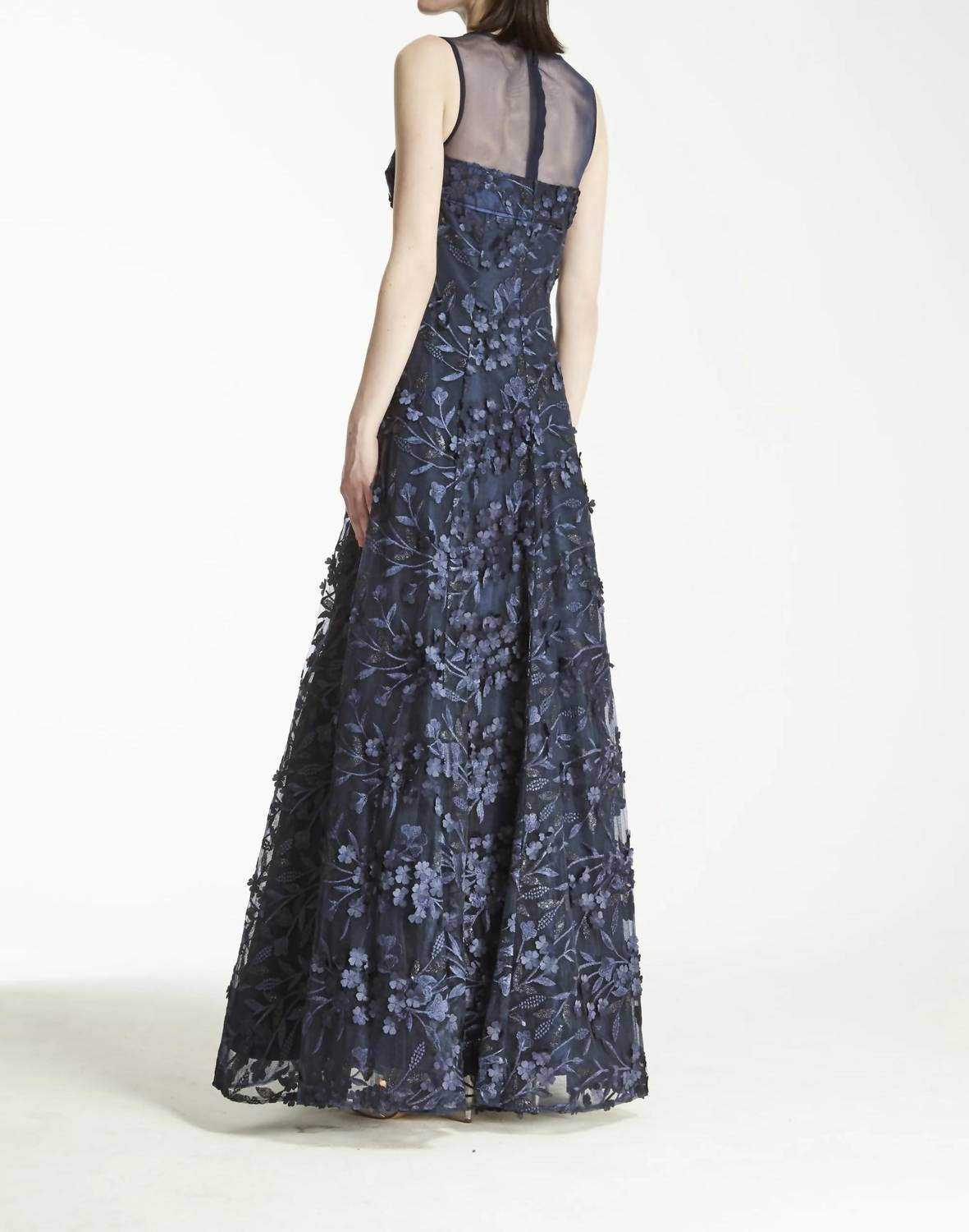 Hynes Park - Floral Applique Full Length Gown - Rack Hunt