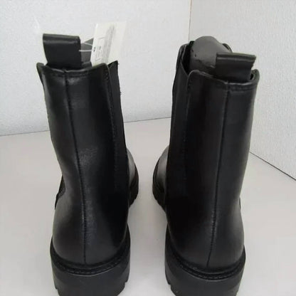 Women's Fashion Chelsea Lug Sole Leather Boots