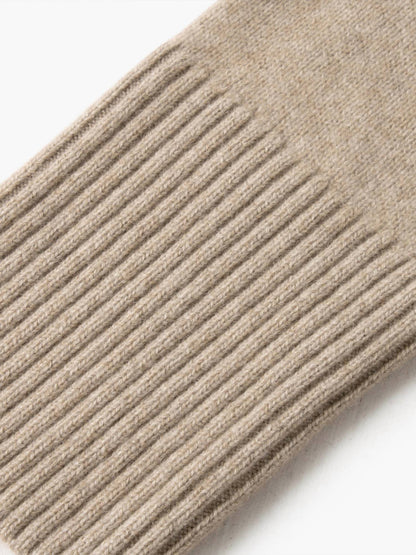 Mock Neck Loose Fit Cashmere Sweater