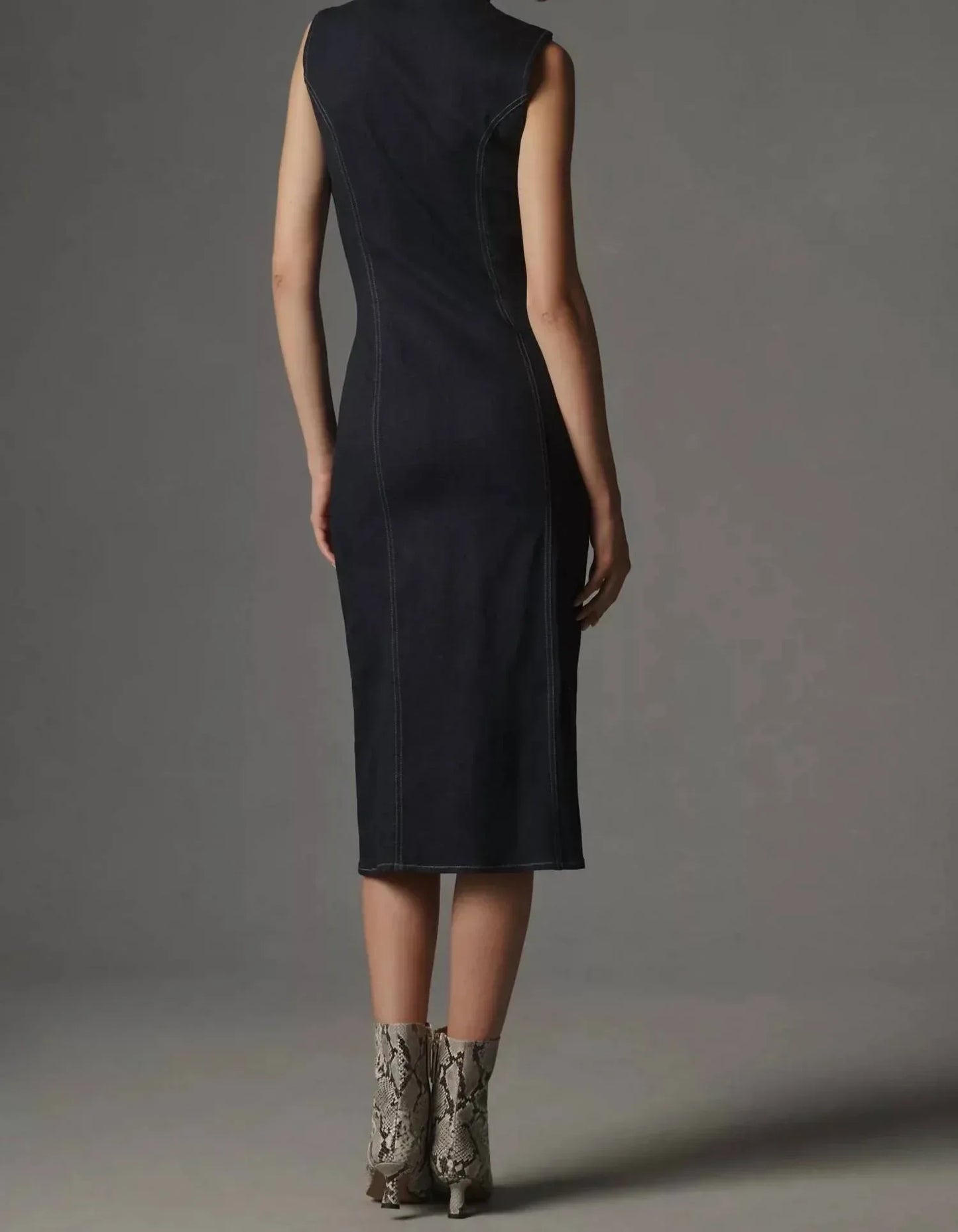 Porridge - Denim Midi Dress - Rack Hunt