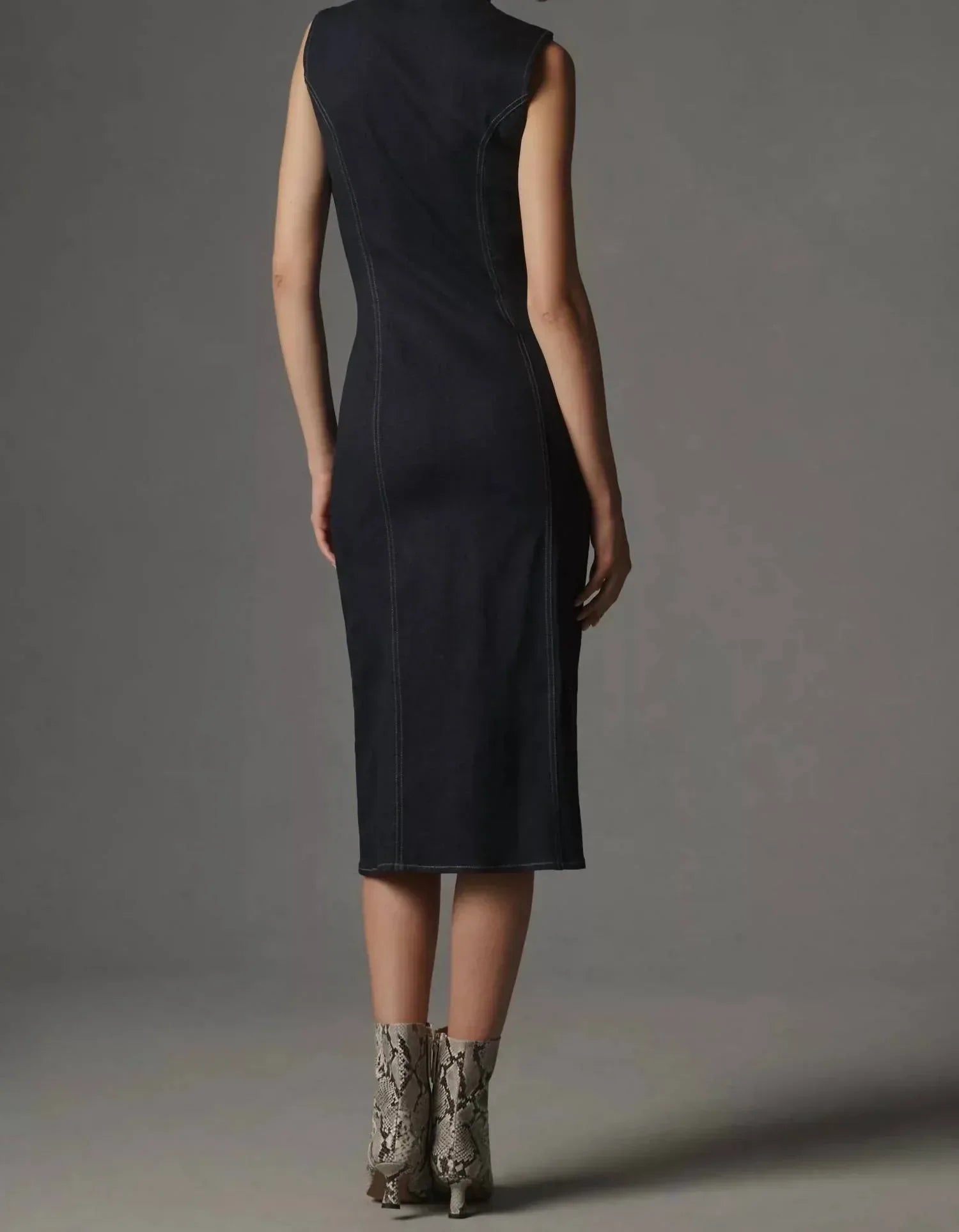 Porridge - Denim Midi Dress - Rack Hunt