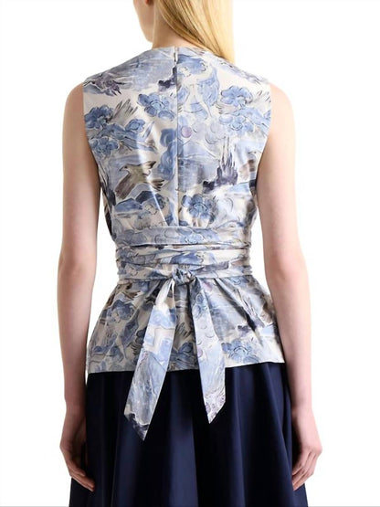 Tizzy Buckle Wrap Top
