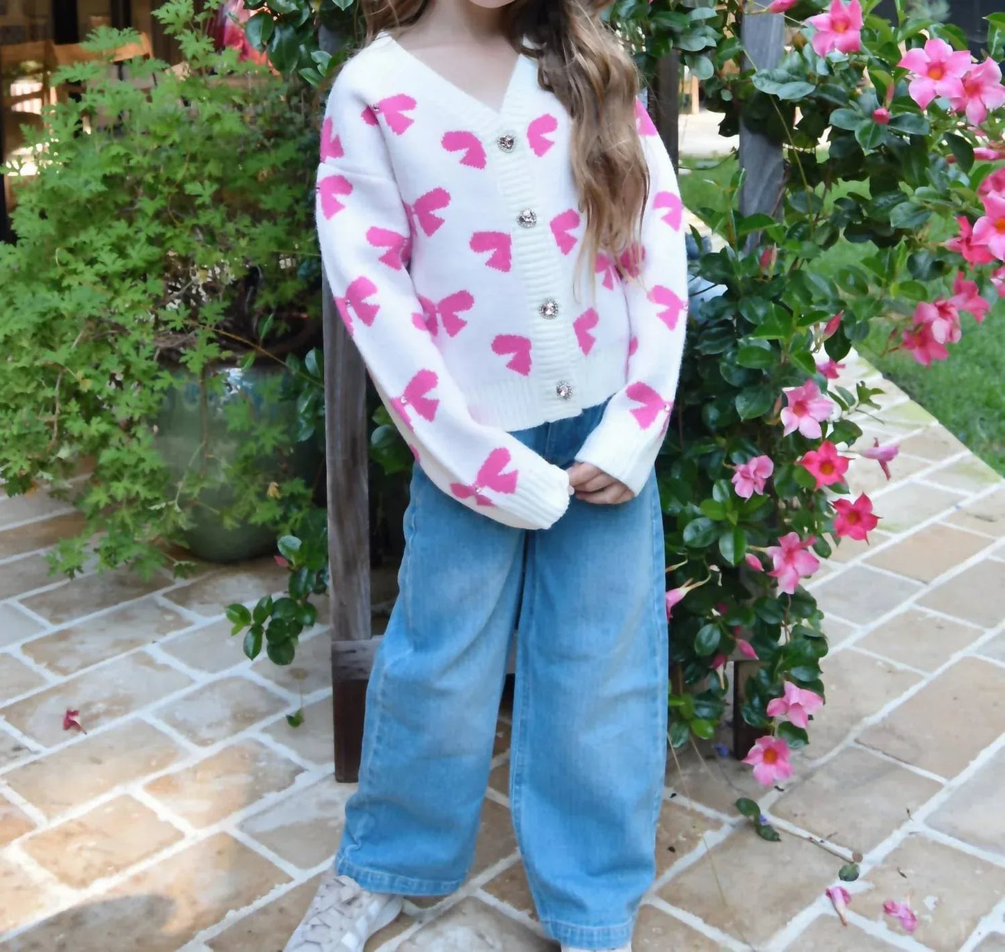 Mini Dreamers - Girls Hailey Bow Jeans - Rack Hunt