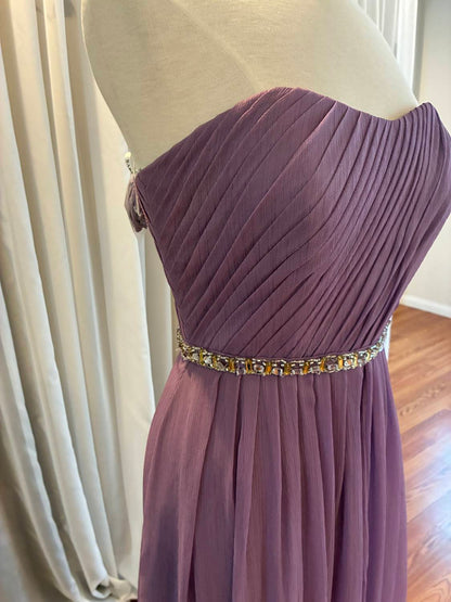 Women's Strapless Chiffon Bridesmaid Dress