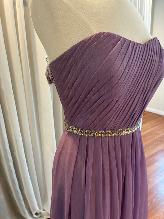 Women's Strapless Chiffon Bridesmaid Dress