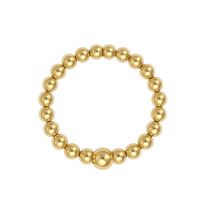 Women's Classic 2mm Beaded Stretchy Ring