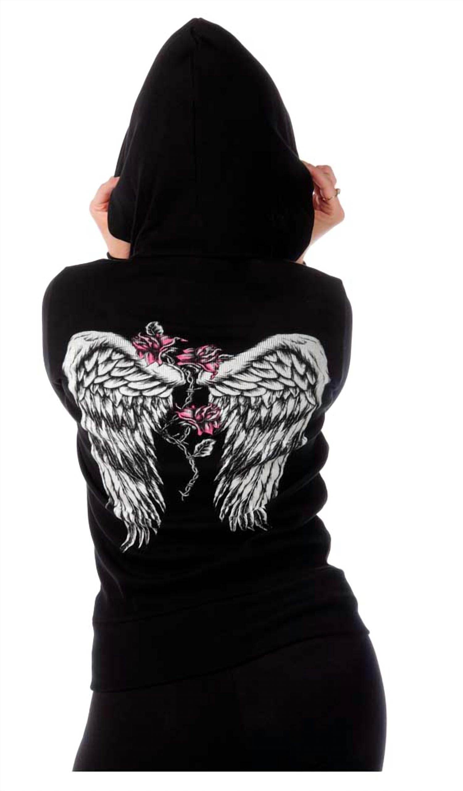 Liberty Wear - Rhinestone Flower Hooded Top - Rack Hunt