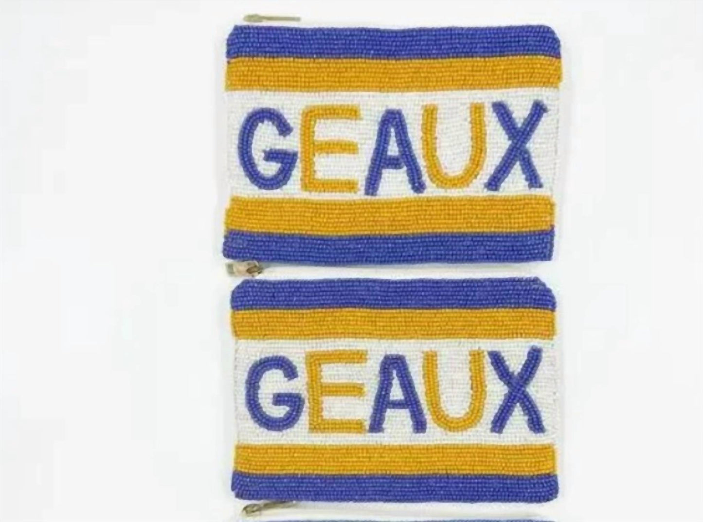 LSU GEAUX Tigers Harper Beaded Coin Purse