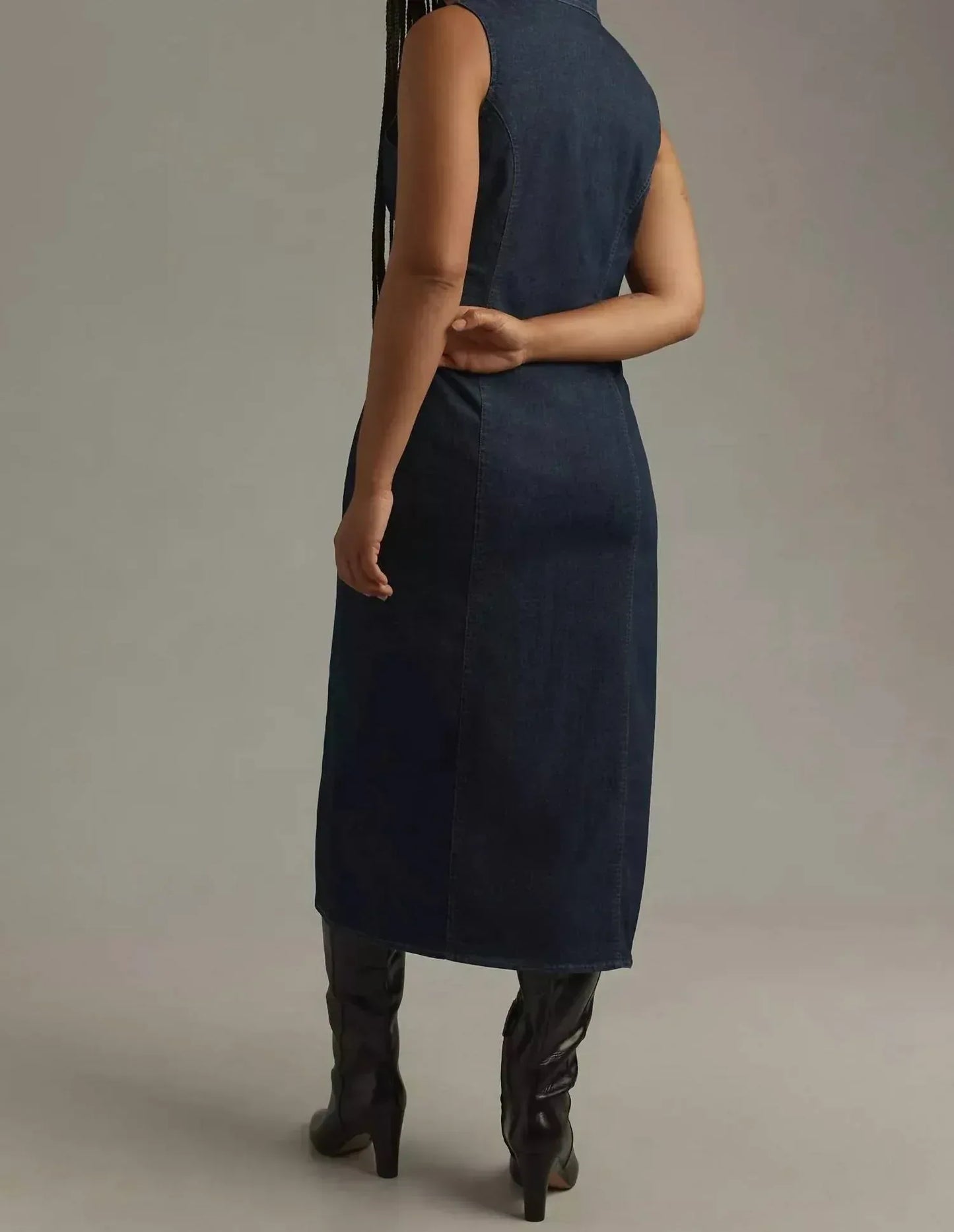 Porridge - Denim Midi Dress - Rack Hunt