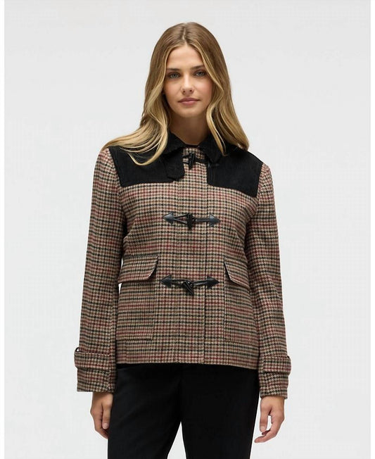 Multi Houndstooth Plaid Jacket