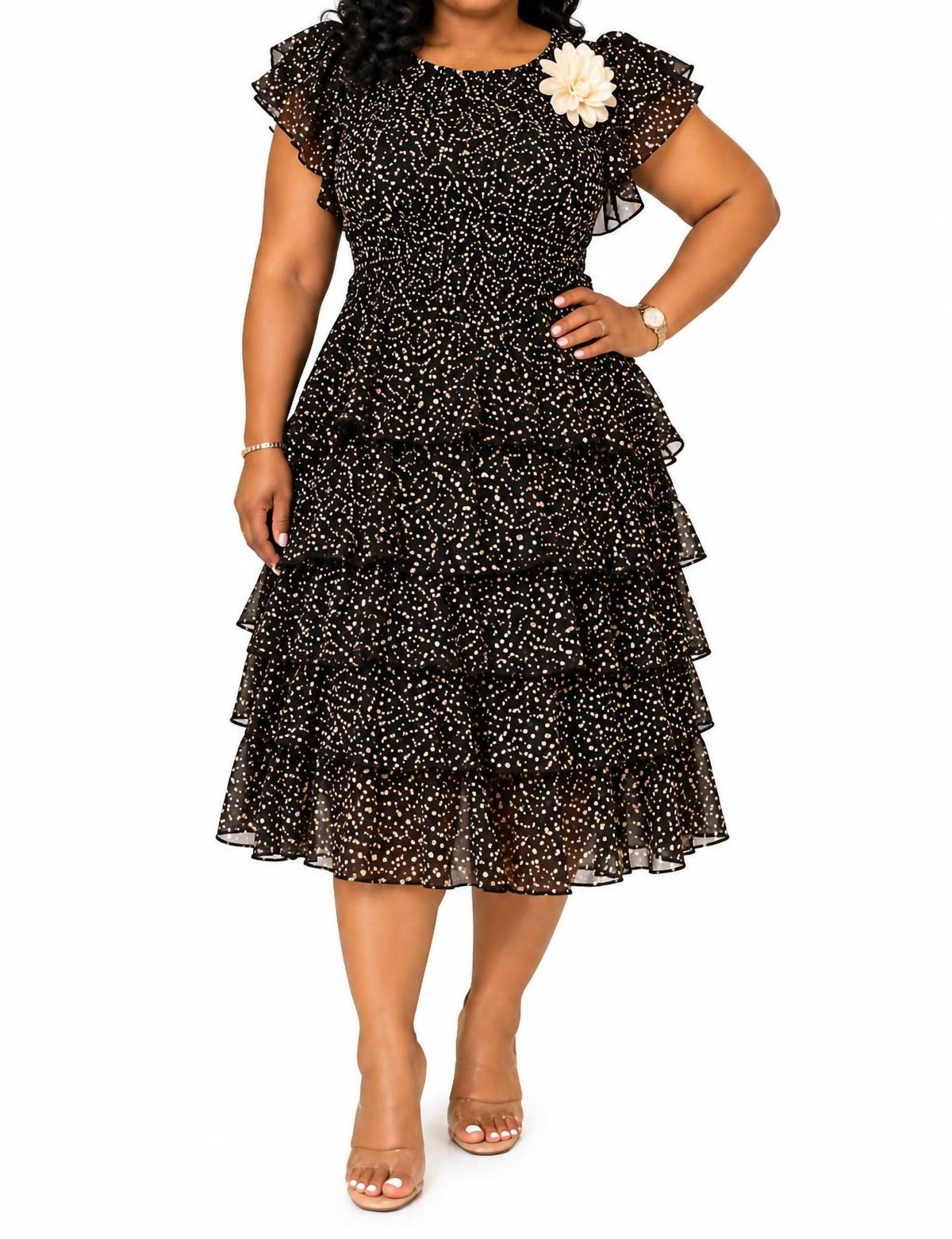 Tiered Flower Dress