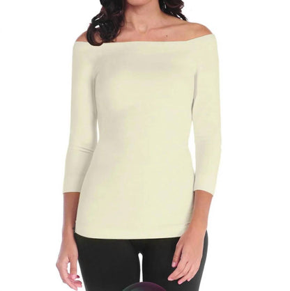 Off Shoulder 3/4 Sleeve Top
