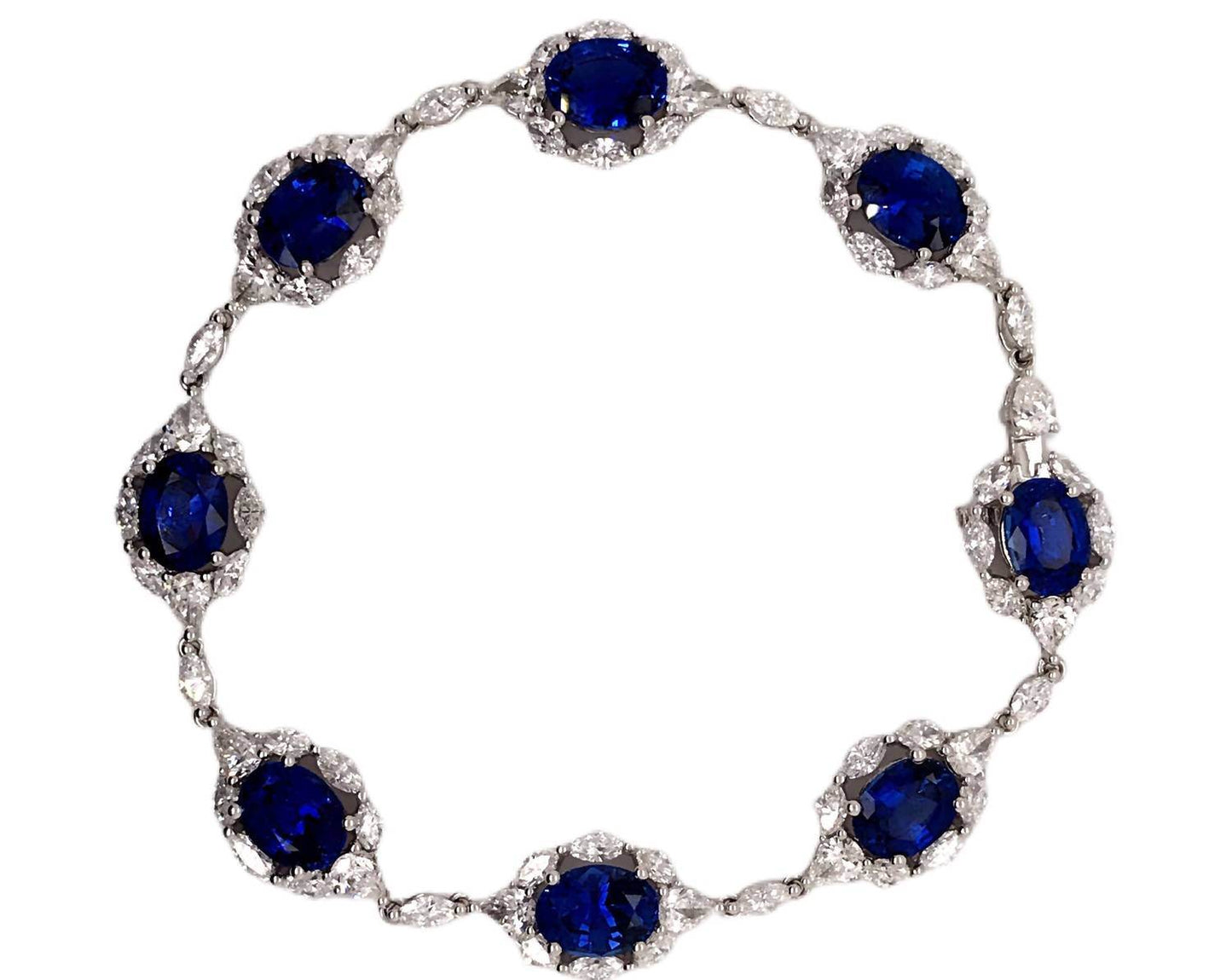 Gregg Ruth - Women's Oval Sapphire & Diamond Bracelet - Rack Hunt -