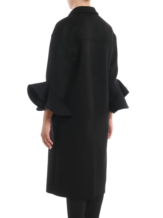 Valentino - Frill Sleeves Compact Drap Coat - Rack Hunt