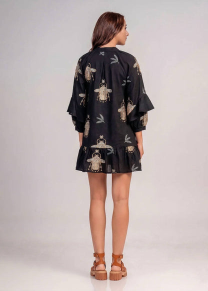Bug Short Embroidered Dress
