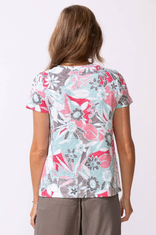 Floral V-Neck Tee