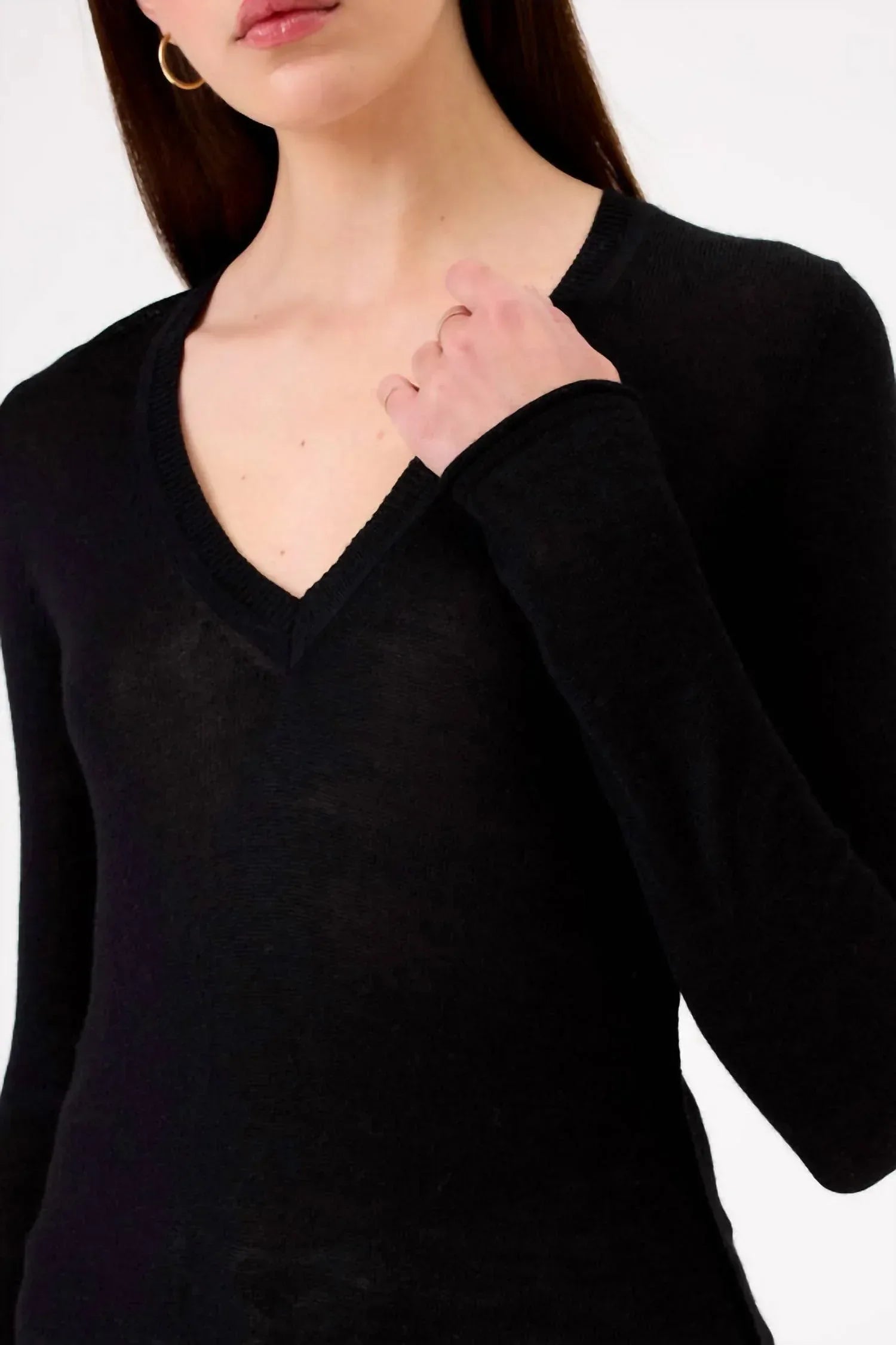 Goldie Tees - Elise Long Sleeve V-neck Sweater - Rack Hunt