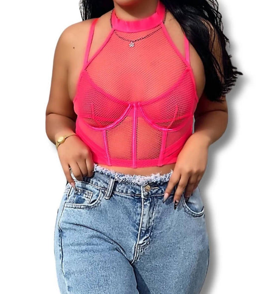 Jonae Sleeveless Corset Crop Top