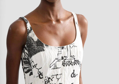 Metallised Cotton Draped Midi Dress