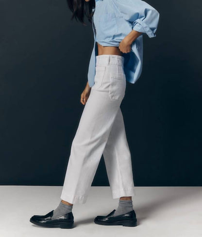 Colette Denim Cropped Wide Leg Jeans