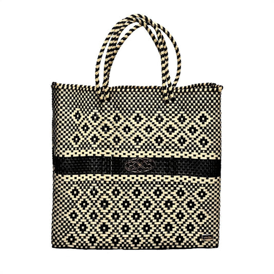 Women's Medium Handmade Aztec Stripe Regular Strap Tote Bag