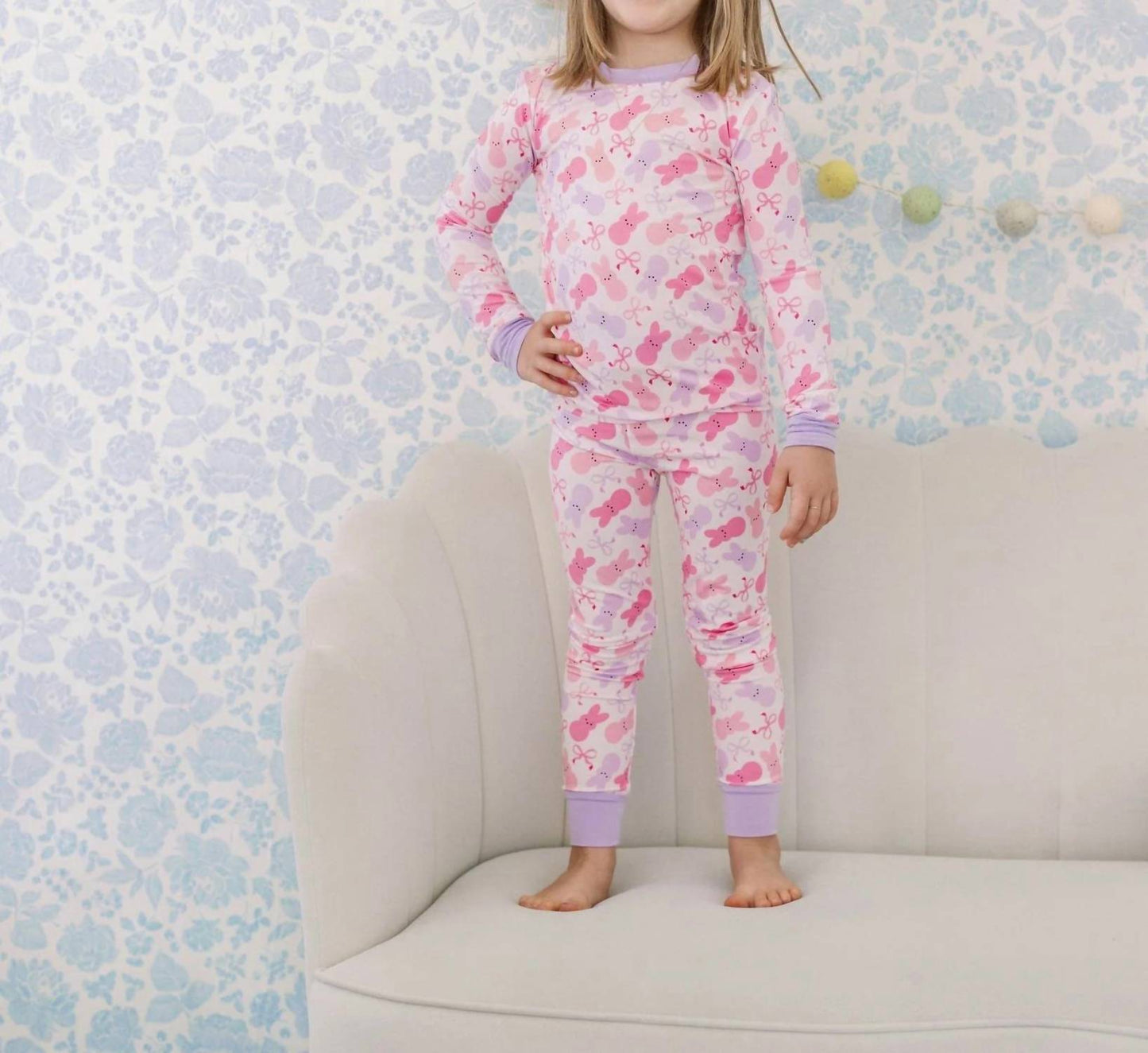 Kids Sweet Bunny Bamboo Pajama Set