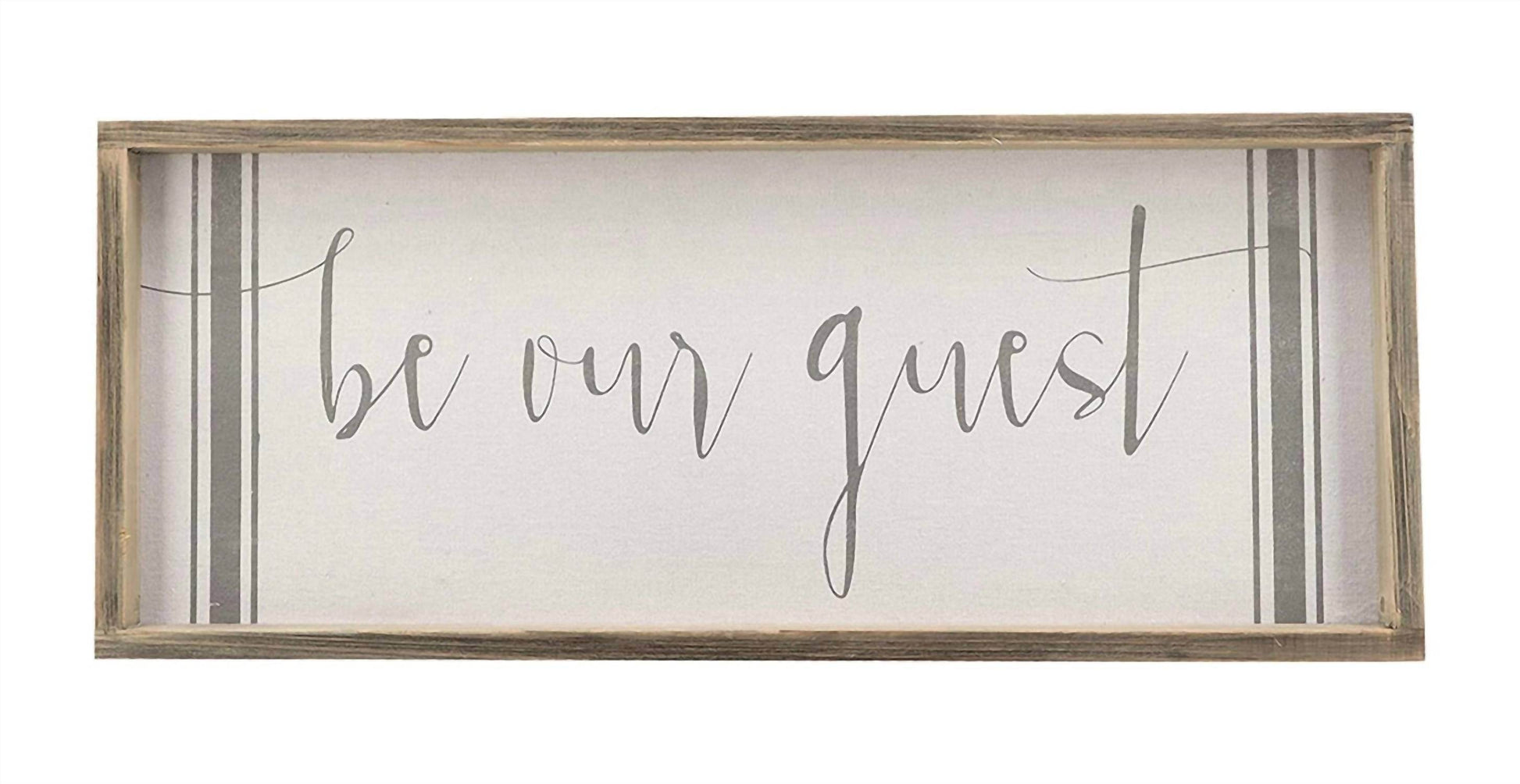 Paris Loft - Be Our Guest Wood Framed Wall Sign Plaque - Rack Hunt -