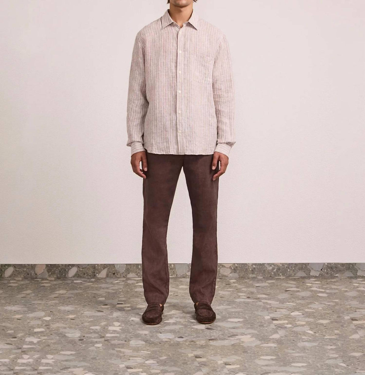 Telles Linen Striped Shirt