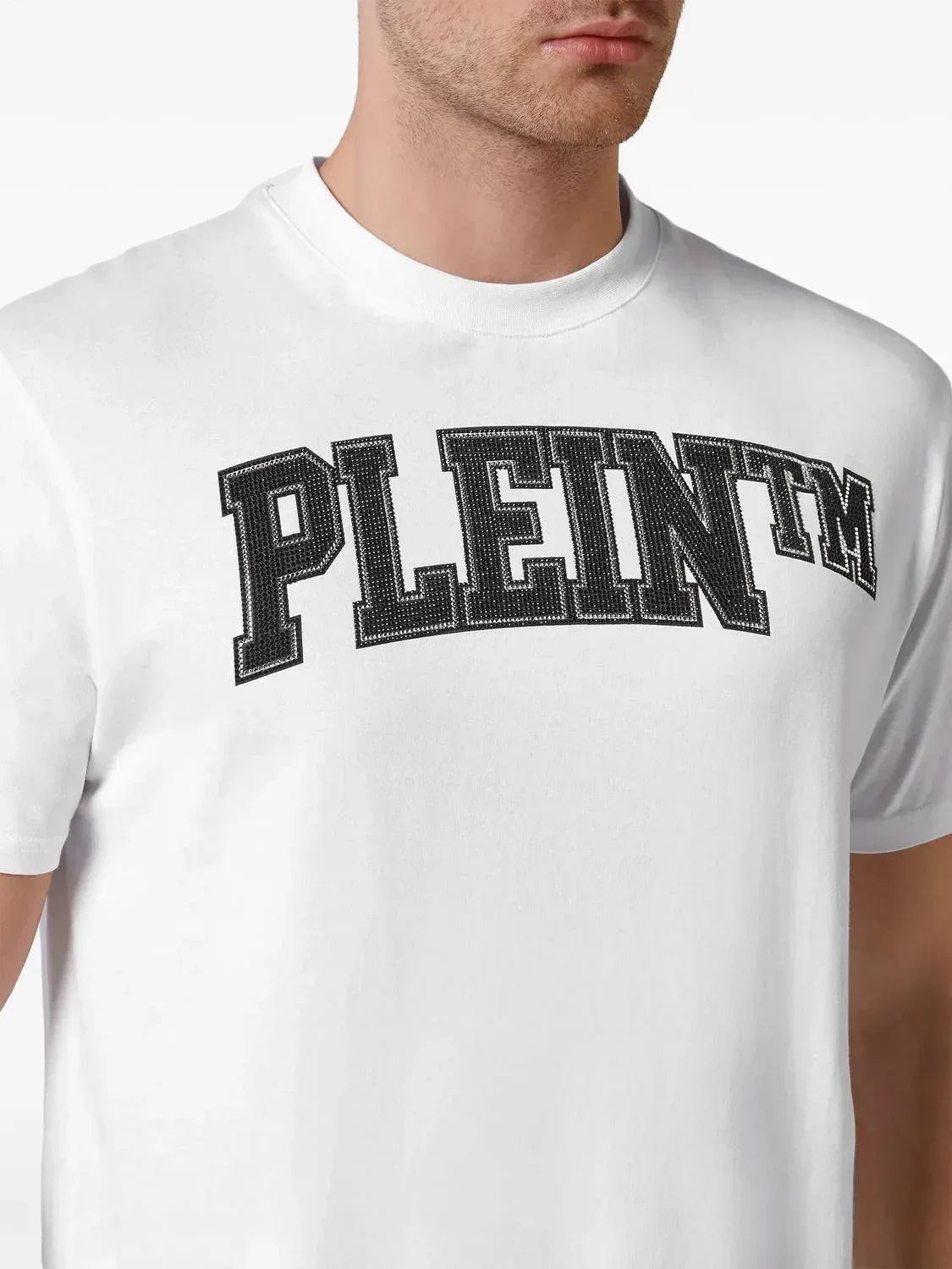 PHILIPP PLEIN - Rhinestone Logo Graphic T-shirt - Rack Hunt