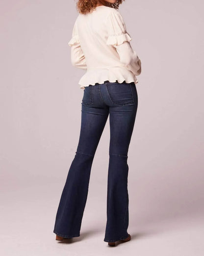 B.O.G. Collective - Sandy Ruffle Long Sleeve Button Blouse - Rack Hunt
