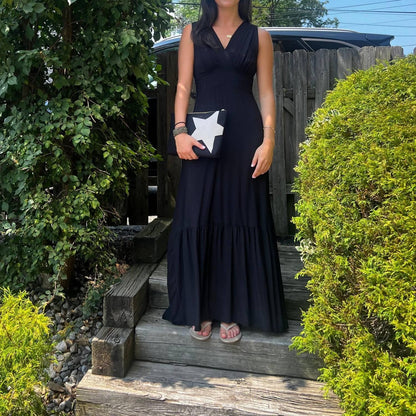 Dixie - Sofie Tiered V Neck Long Dress - Rack Hunt