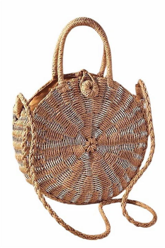 Merveille - Women's Straw Round Cross Body Bag - Rack Hunt