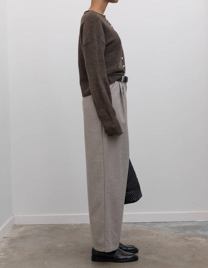Tailored Wool Blend Wide Leg Pants