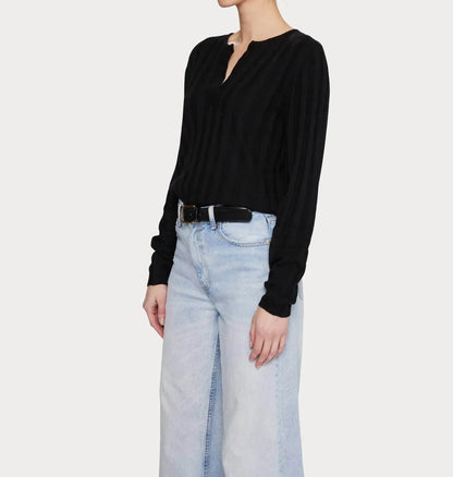 Amanda Maria - Cashmere Blend Ribbed V Sweater - Rack Hunt