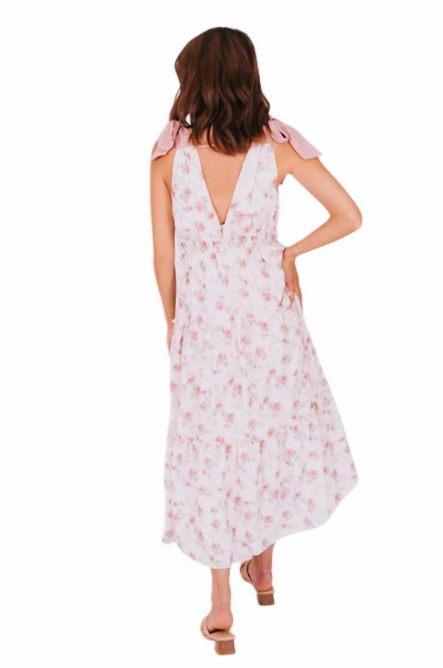 One Loved Babe - Floral Ribbon Tie Dress - Rack Hunt