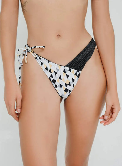 Gigizara - Limpet Brazilian Bottom Kaleidoscope Print & Gold Accents - Rack Hunt
