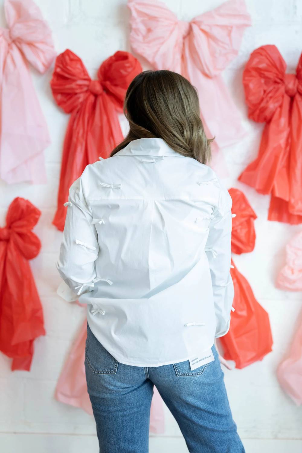 Bow Detailed Button Down Shirt