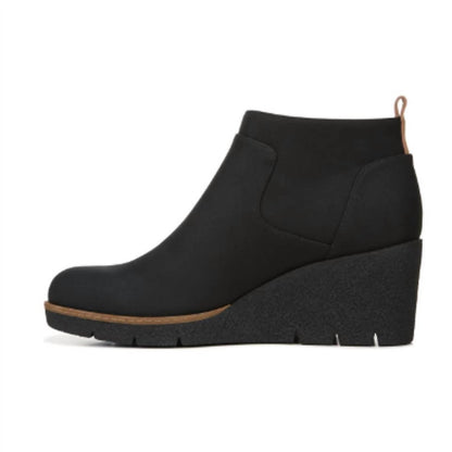 Women's Faux Leather Bianca Wedge Bootie Shoes