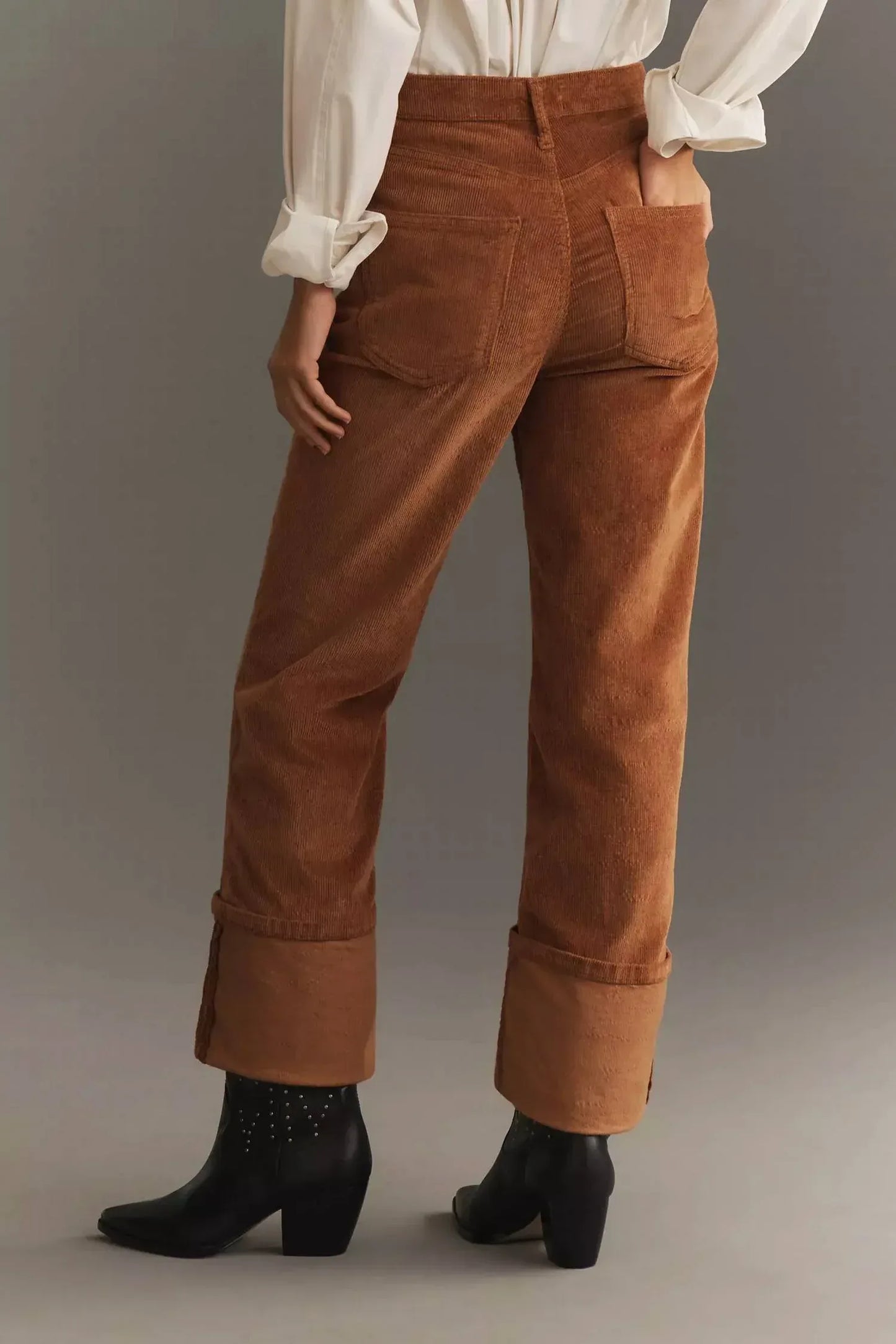 Pilcro - Scotty Cuffed High Rise Straight Corduroy Pant - Rack Hunt