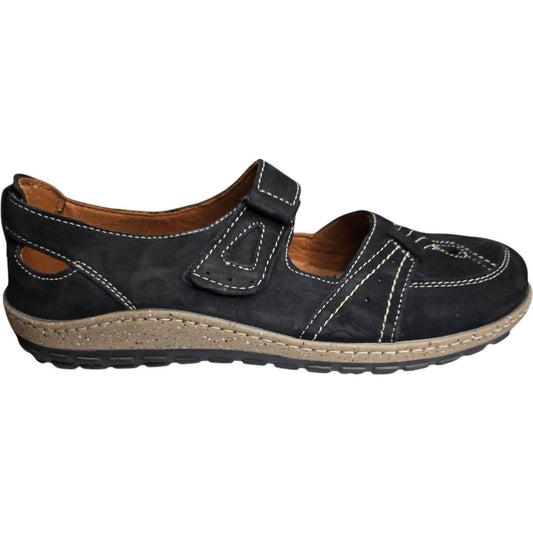 Vital Arch - Women's Diora Genuine Leather Closed-toe Summer Flats - Rack Hunt -