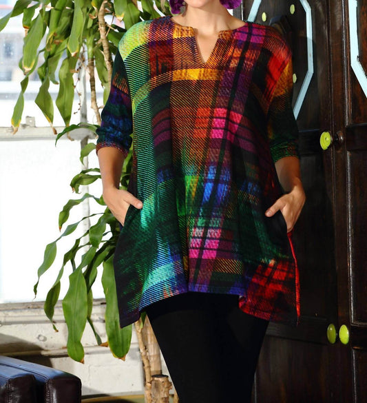 KikiSol - Searenity Plaid French Terry Tunic With Pockets - Rack Hunt -